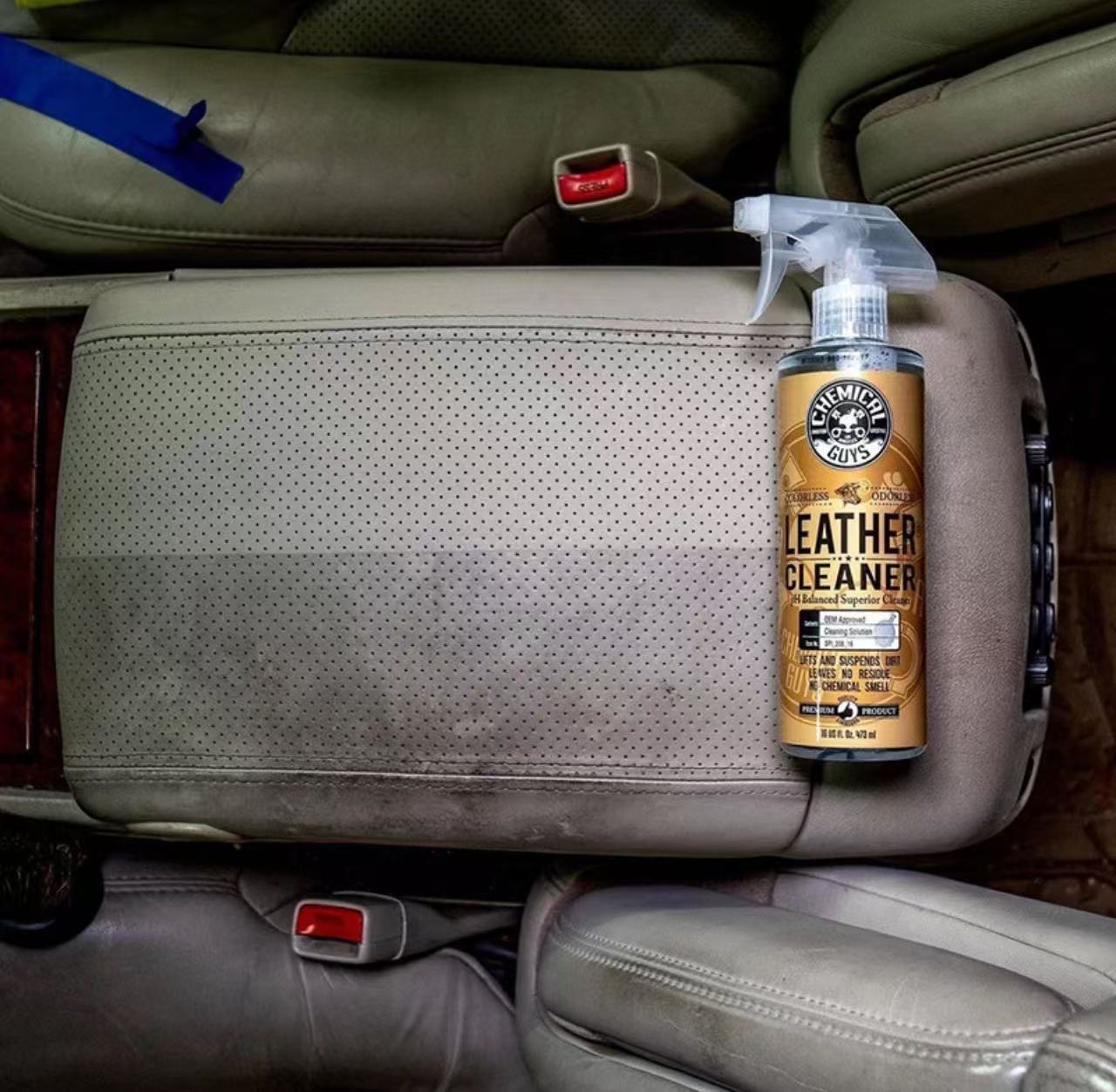Chemical Guys Neutral Leather Cleaner for Car Interiors Napa Leather Seat Cleaner Powerful Stain Remover & Refresher