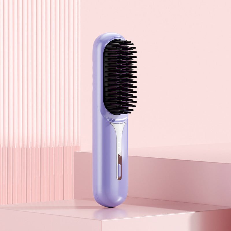 ポータブル電動ヘアブラシ|簡単にサラサラ髪|ピンク・黒・紫の3色