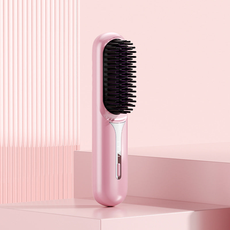 ポータブル電動ヘアブラシ|簡単にサラサラ髪|ピンク・黒・紫の3色