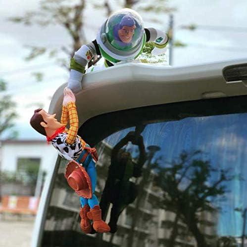 Car exterior products, car exterior, car stickers, car emblems, Woody plush toys, Buzz Lightyear plush toys, car decorations, cute, cool, fun, soothing, car decorations, automobiles