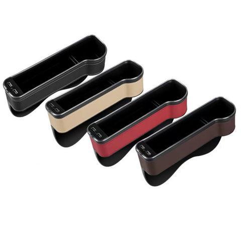 Car storage box, car seat gap storage box, USB colorful atmosphere light