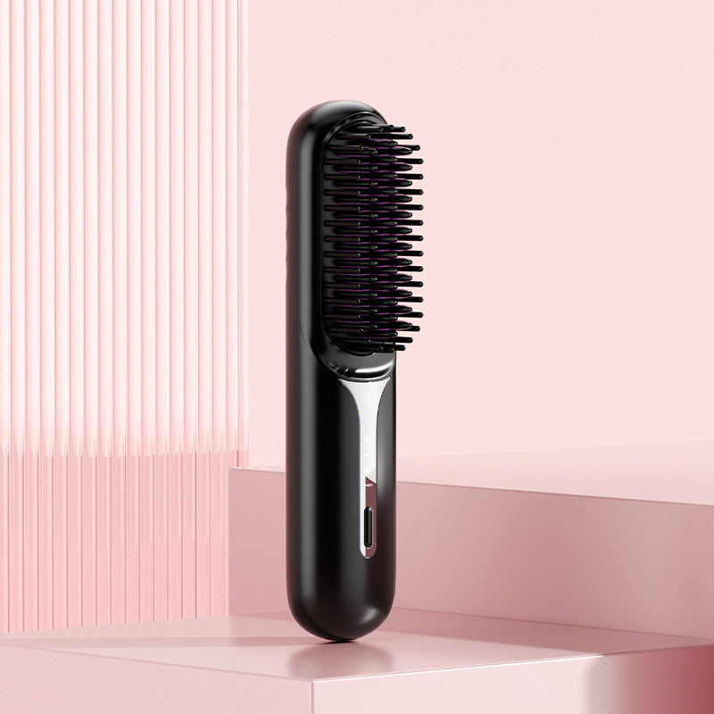 ポータブル電動ヘアブラシ|簡単にサラサラ髪|ピンク・黒・紫の3色