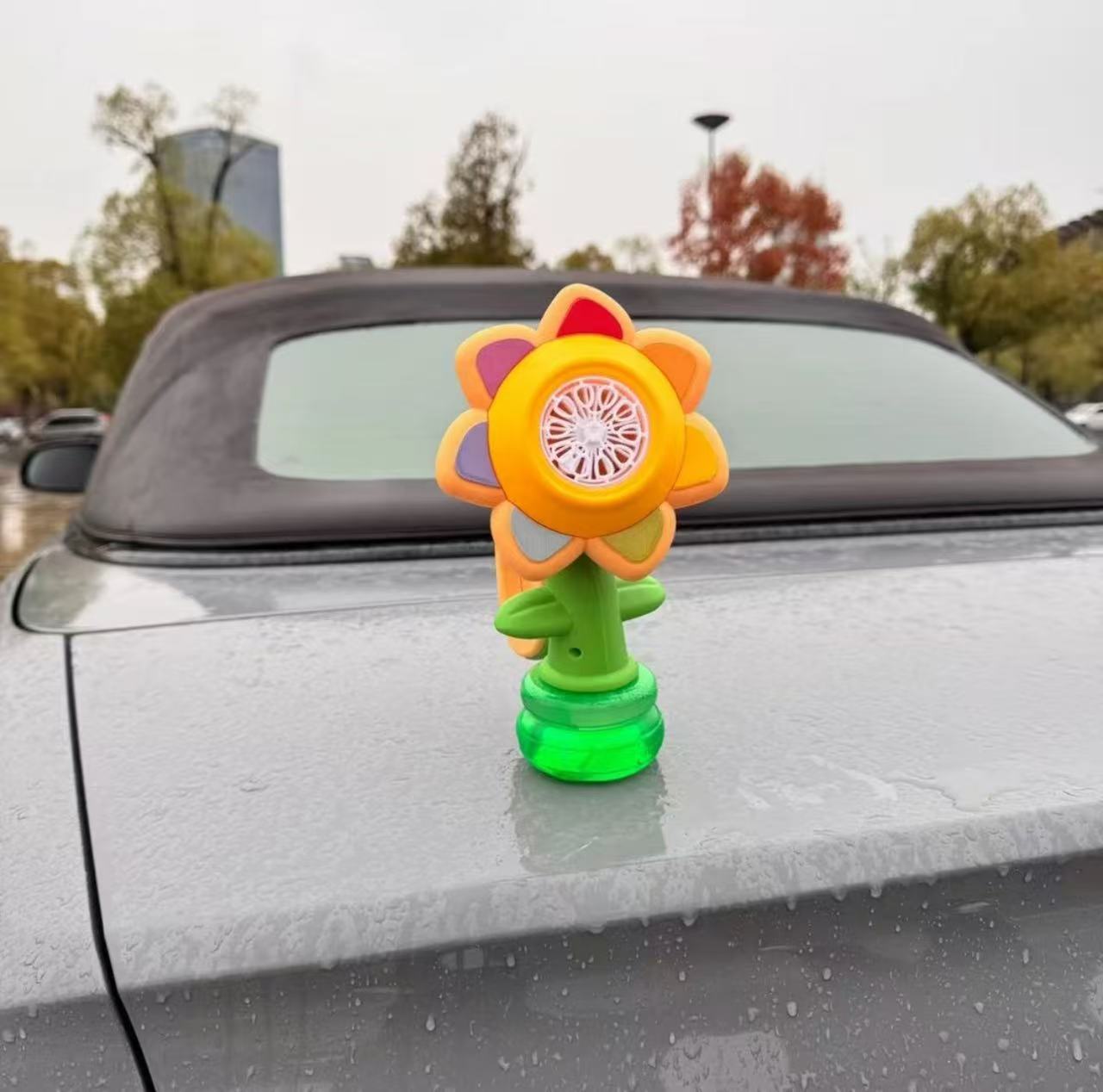 走るたびにシャボン玉!可愛いフラワーバブルマシン🚗🌸✨