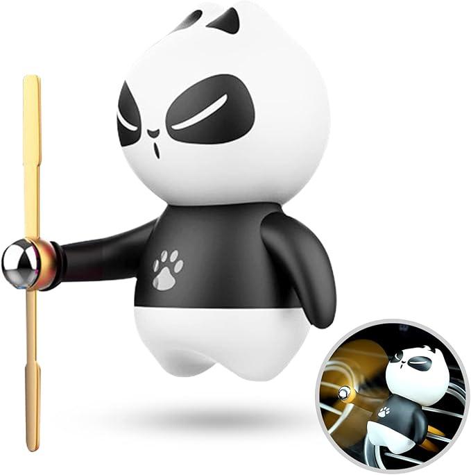 Car Air Freshener Propeller Car Air Freshener Car Air Conditioner Deodorizer Propeller Propeller Aroma Diffuser Cute Panda Spiral Rotation Deodorizer Disinfectant Car Supplies Keeps rotating as long as there is wind (3 fragrant flakes included)