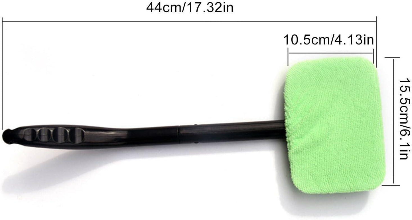 Car Window Cleaner Brush - Windshield Wiper Microfiber Brush Kit | Vehicle Window Anti-Fog Dust Removal Cleaning Brush Kit with Buckle Mounting