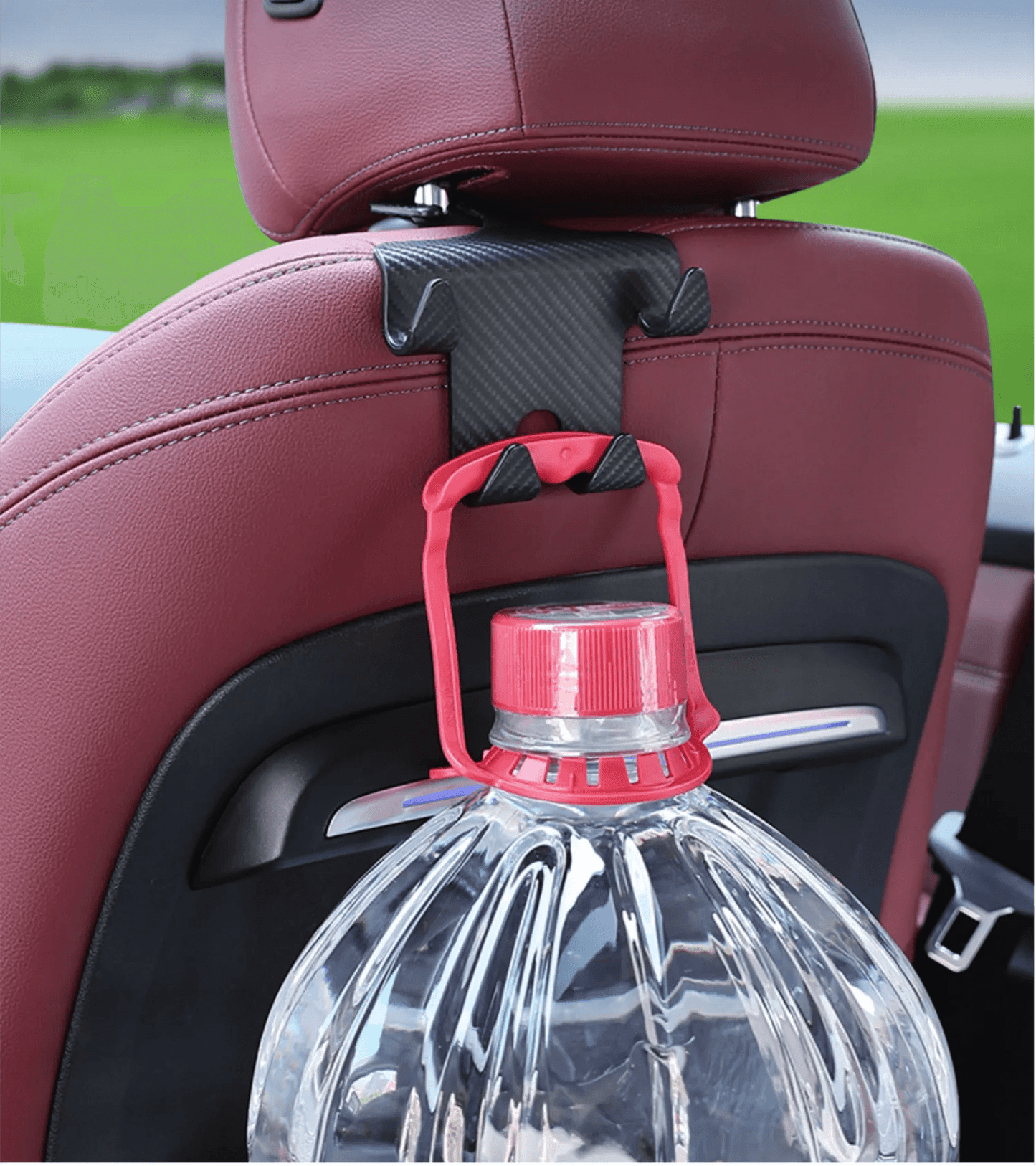 Car seat hooks, headrest hooks, 2 pieces, for hanging luggage, umbrellas, and garbage bags