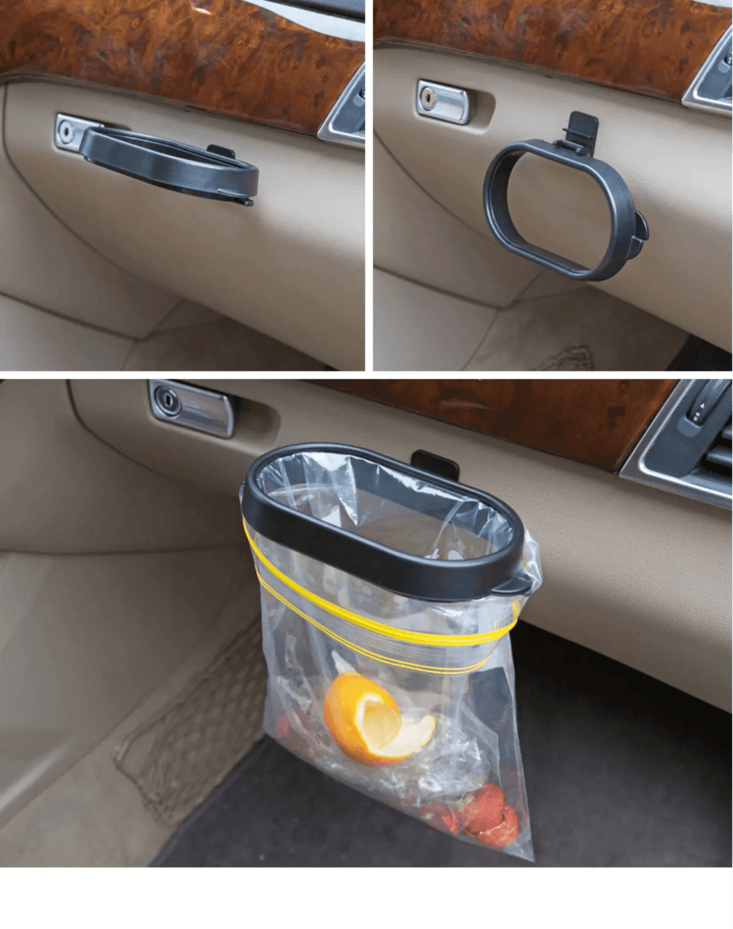 Car Trash Can丨 Space-saving Car Accessories Garbage Can Hanging Back Seat Trash Bag Not Included
