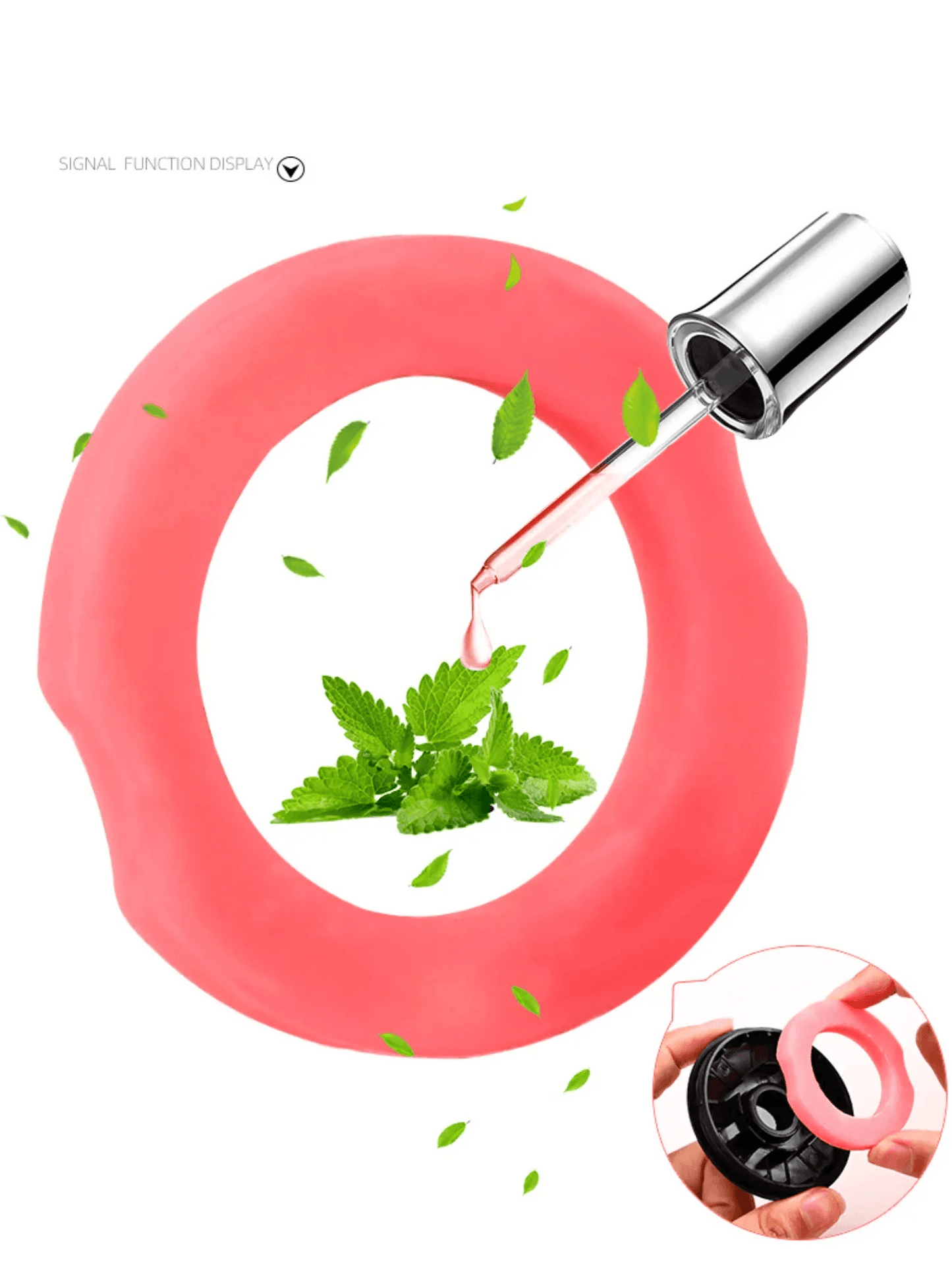 Car air freshener, solar rotating, quiet, comes with one individual scented ring, stand-alone air freshener