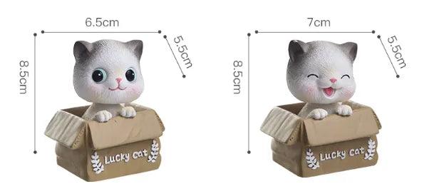 かわいい招き猫ちゃん車用ボブルヘッドネット人気オフィスデスク装飾誕生日プレゼント!