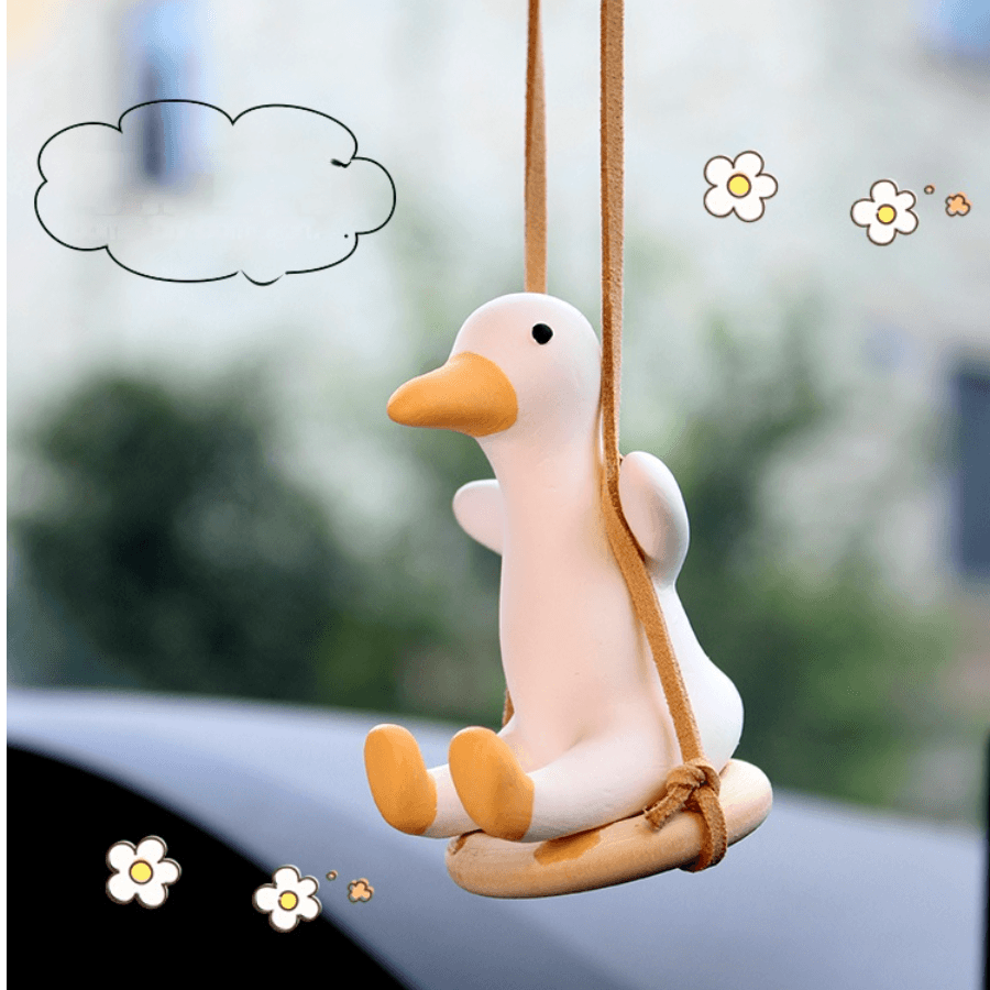 Rearview mirror accessories | Cute duck car interior decoration - add vitality and temperament to your car!