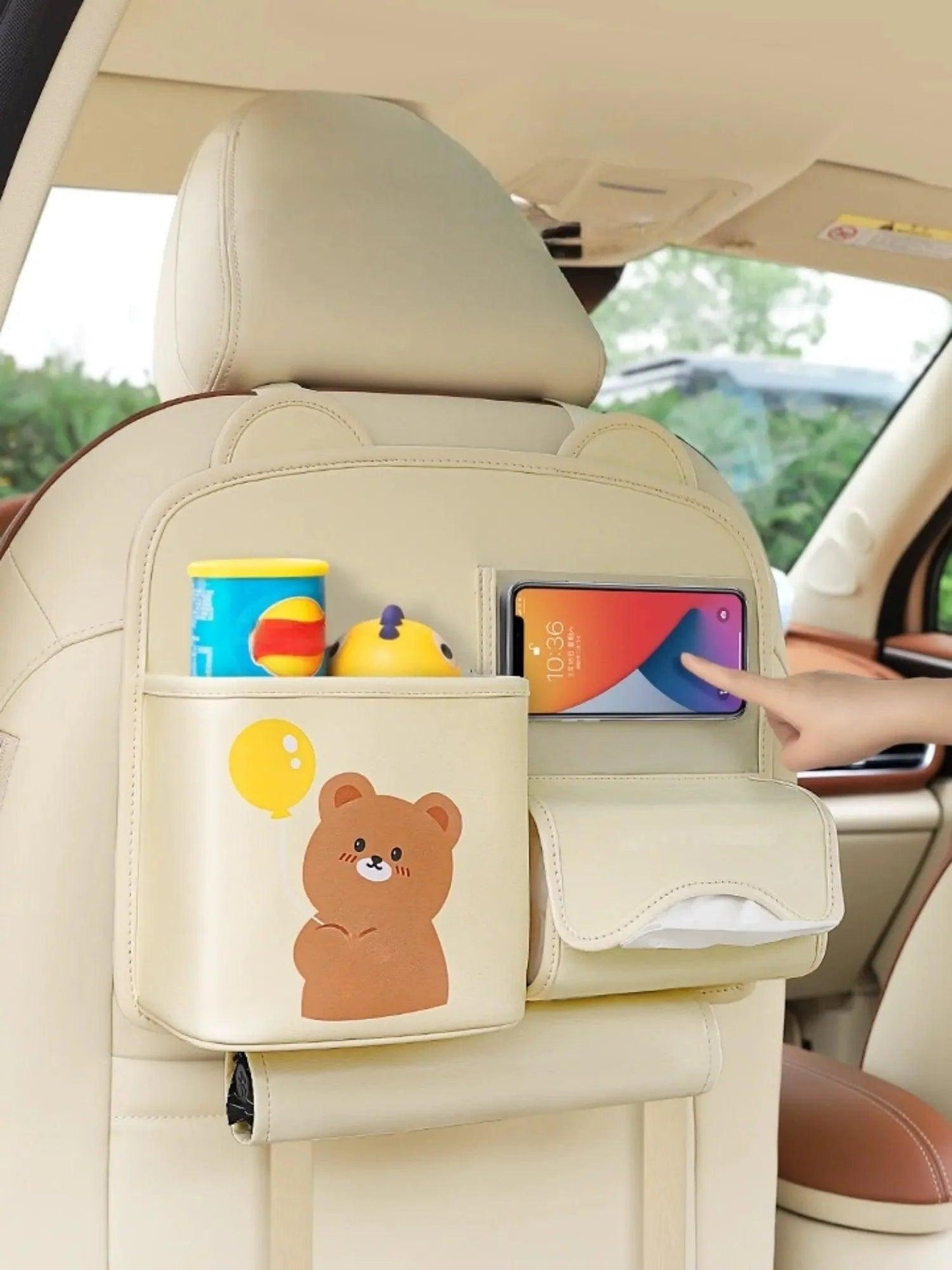 Car seat back pocket | Excellent storage capacity, you can easily store all the small items scattered around the car!