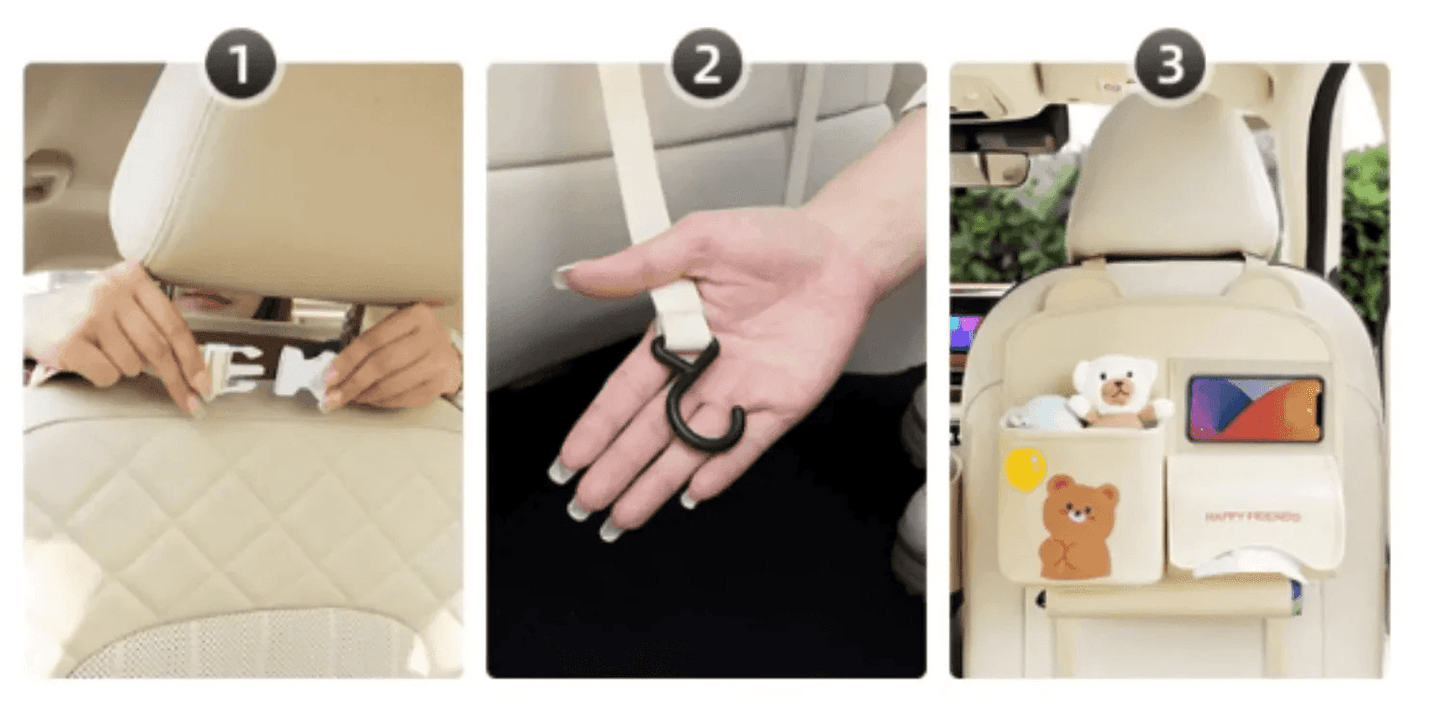Car seat back pocket | Excellent storage capacity, you can easily store all the small items scattered around the car!