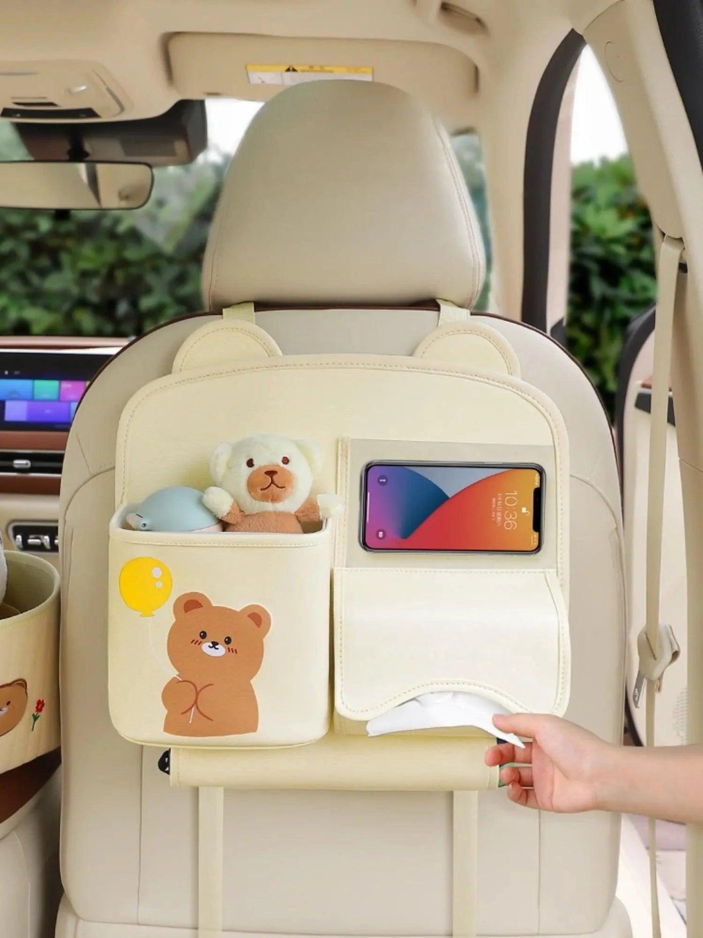 Car seat back pocket | Excellent storage capacity, you can easily store all the small items scattered around the car!