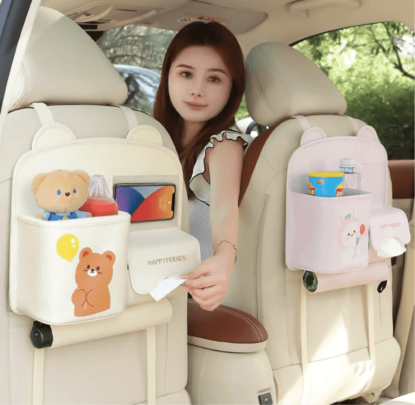 Car seat back pocket | Excellent storage capacity, you can easily store all the small items scattered around the car!