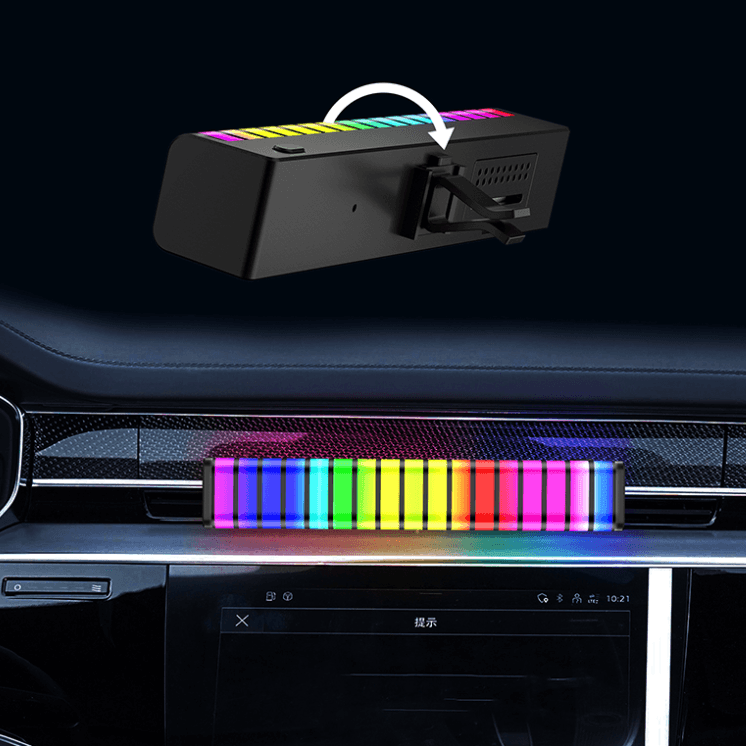 『Car Air Freshener』Sound Reactive LED Light Bar Car Air Freshener Dazzling light beads create a dynamic sound field with music