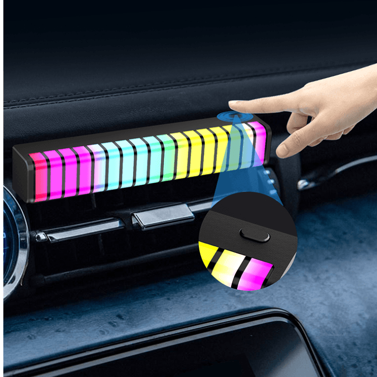 『Car Air Freshener』Sound Reactive LED Light Bar Car Air Freshener Dazzling light beads create a dynamic sound field with music
