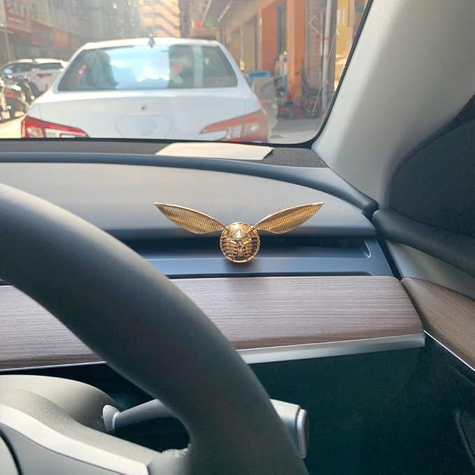 Car Air Freshener Golden Snitch Car Aroma Diffuser Car Air Freshener Car Diffuser Air Purifier Car Decoration Accessories (For Tesla)