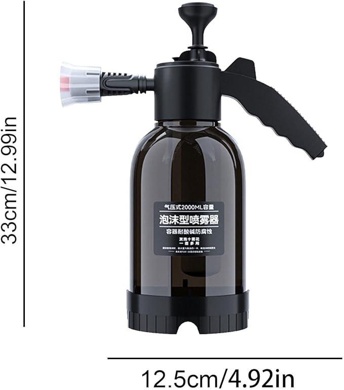 Foam Car Wash Spray | 2L Semi-Clear Water Bottle with Measuring Tape | Car Cleaning Supplies for Boat/Truck/Car Wash
