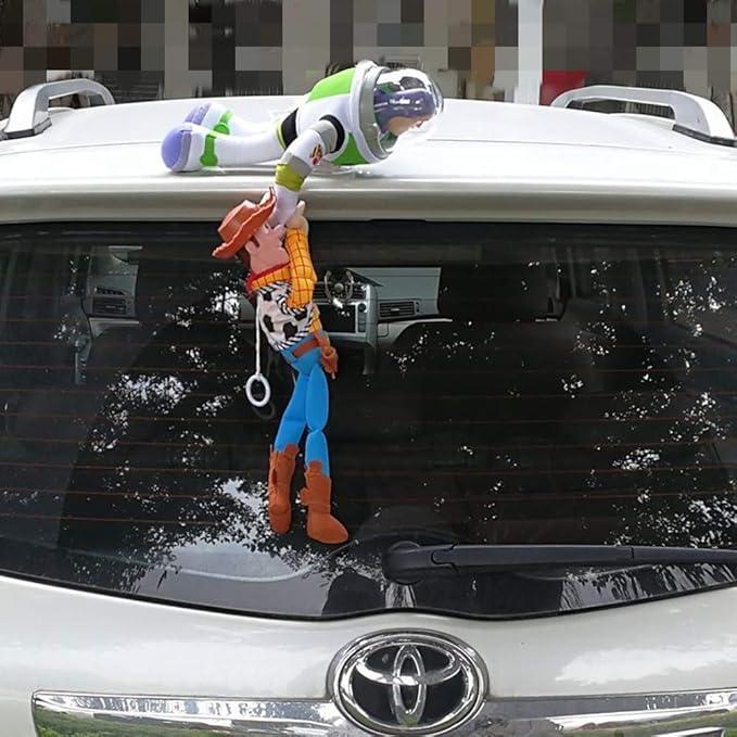 Car exterior products, car exterior, car stickers, car emblems, Woody plush toys, Buzz Lightyear plush toys, car decorations, cute, cool, fun, soothing, car decorations, automobiles