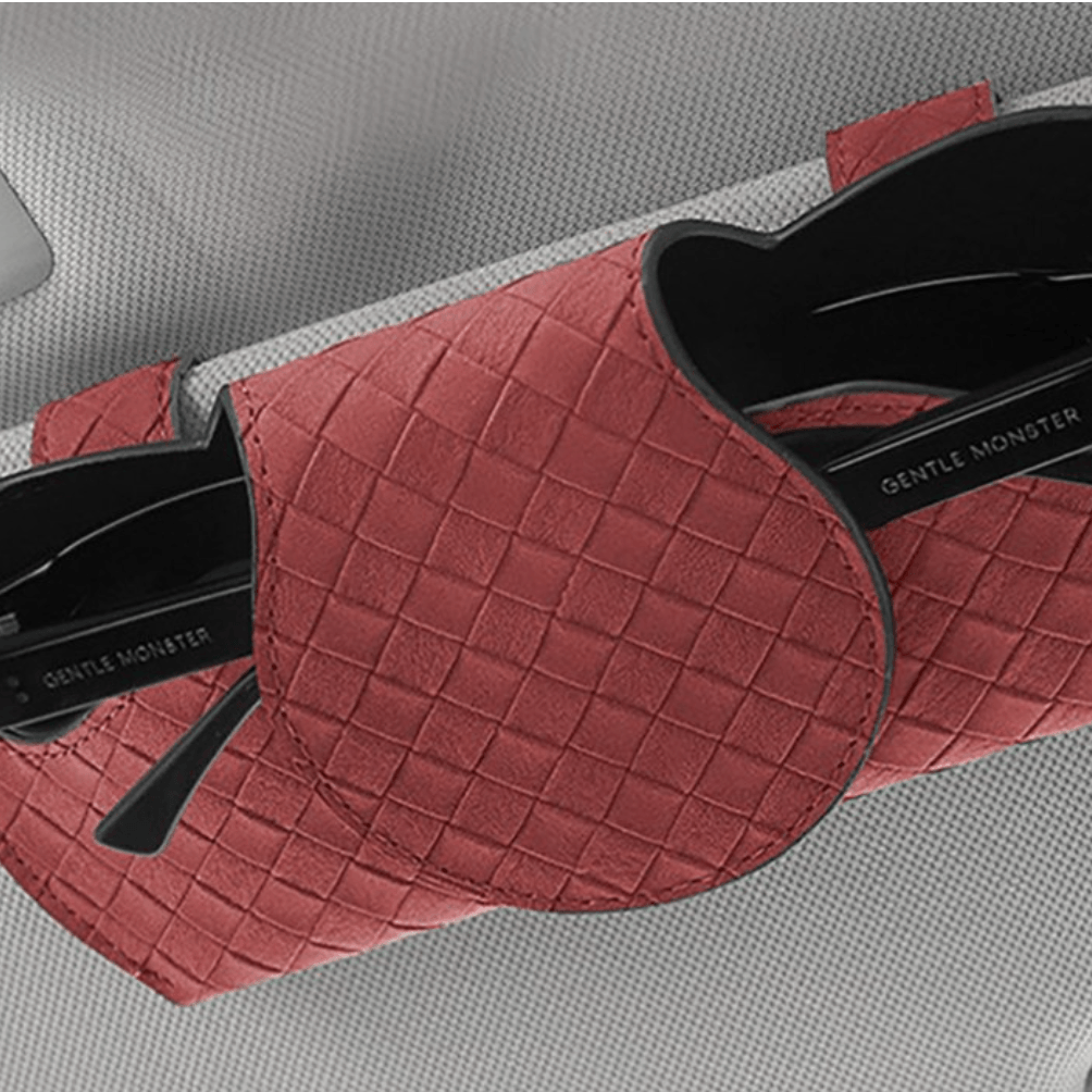 Available in 6 colors: Car glasses clip | Leather, creative, sunshade, glasses case, car accessories