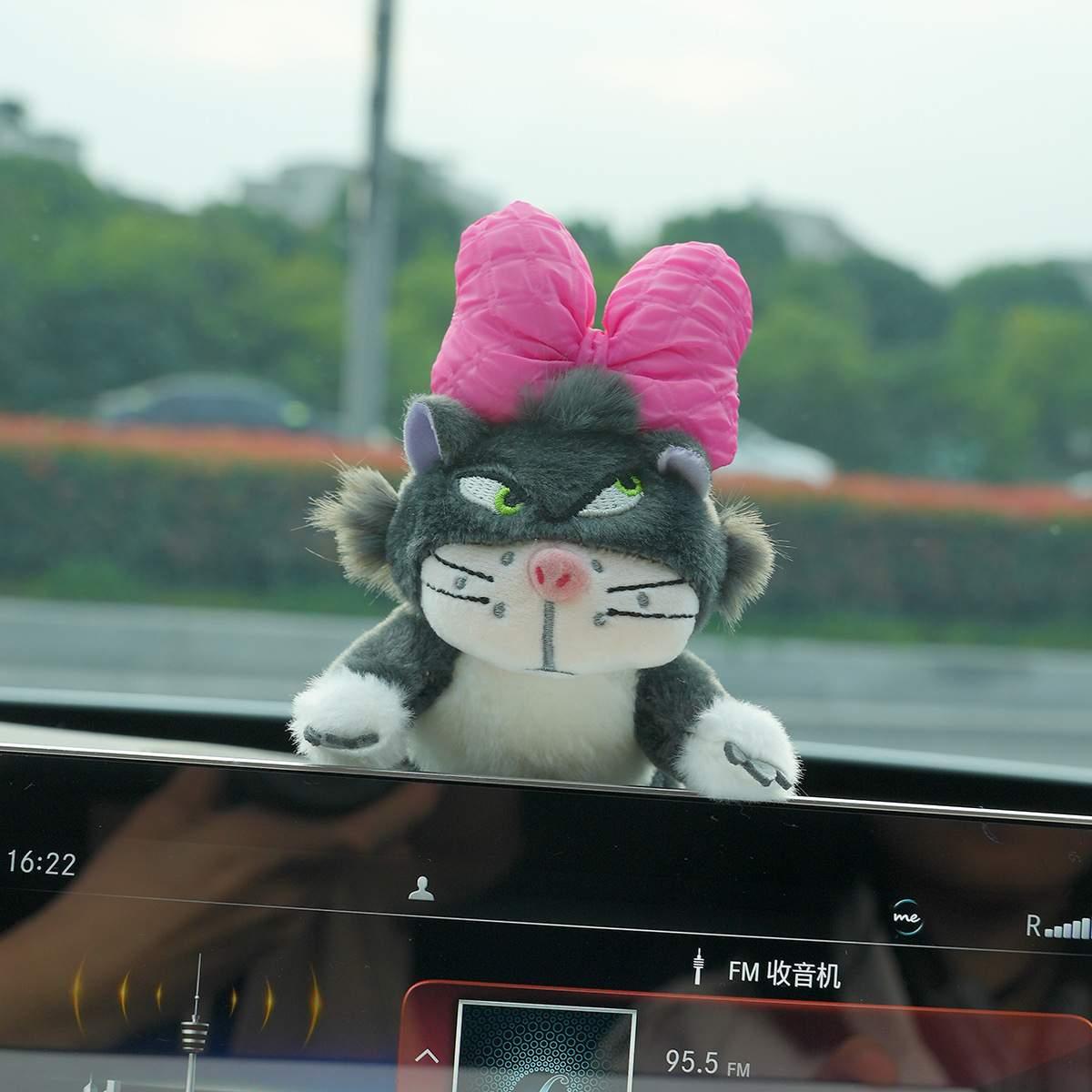 Parking brake decoration | Car accessories, car supplies, car audio decorations, stuffed toys, cute cats, car supplies