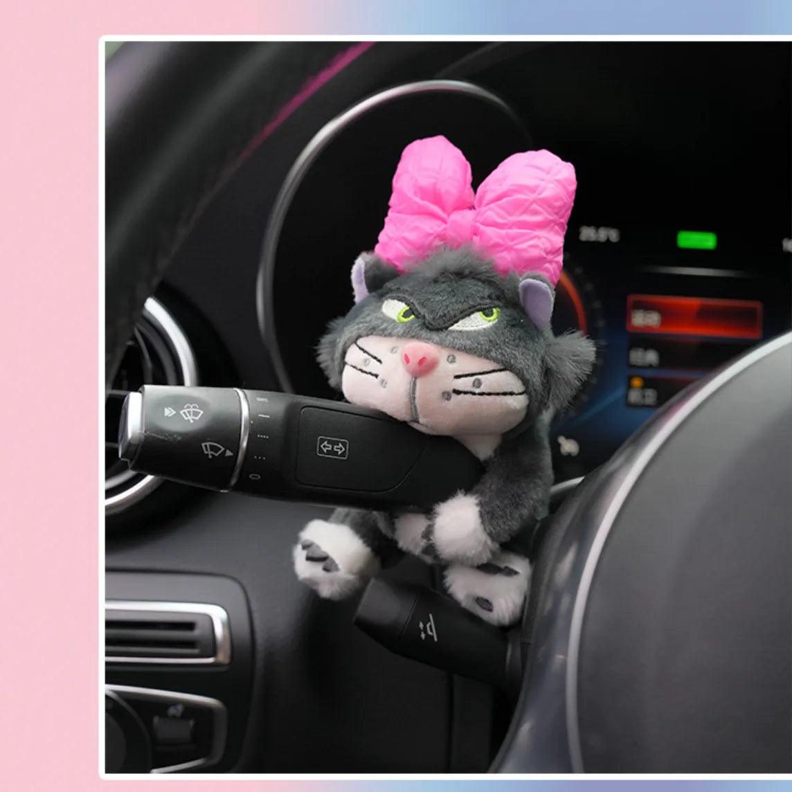 Parking brake decoration | Car accessories, car supplies, car audio decorations, stuffed toys, cute cats, car supplies