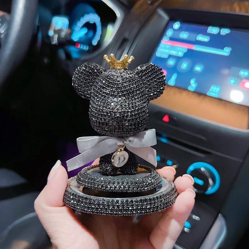 Car air freshener | Can be used with essential oils, aroma, cute bear, rhinestone, luxurious, attaches to car air conditioner vent, car accessories