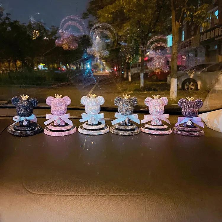 Car air freshener | Can be used with essential oils, aroma, cute bear, rhinestone, luxurious, attaches to car air conditioner vent, car accessories