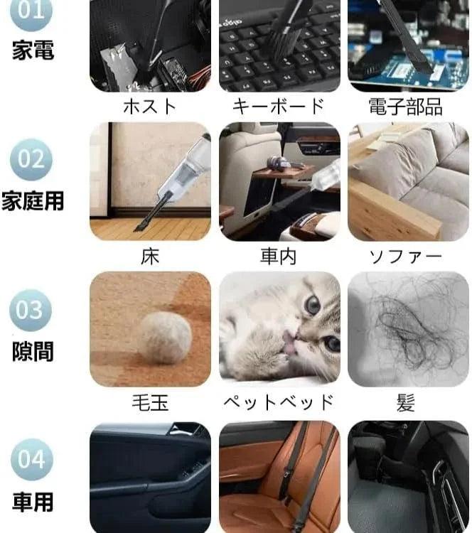 Car Vacuum Cleaner | Wireless Mini Powerful Air Blower for Pets 2-way Powerful Suction