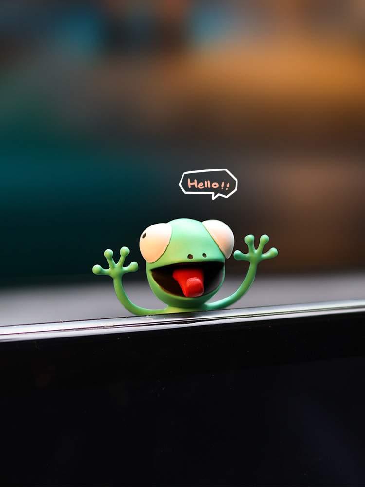 Car interior decorations | Cute, beckoning cat, car, center console, screen, flat mascot