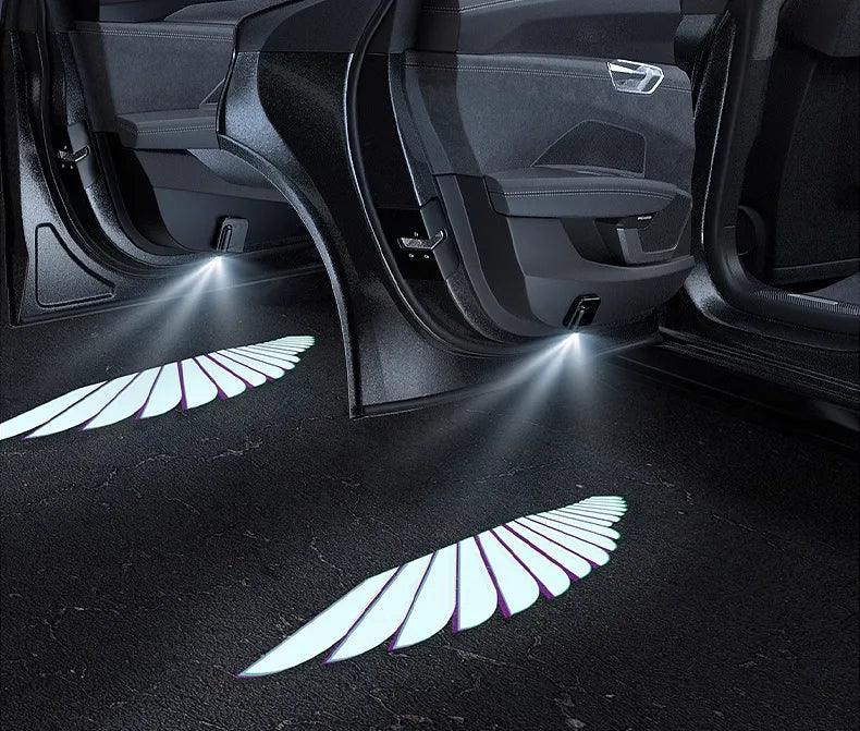 車ドアライト|車用品・カー用品・ドアウィング・汎用・カーアクセサリー・穴あけない・電池必要・光る・2点セット/4点セット