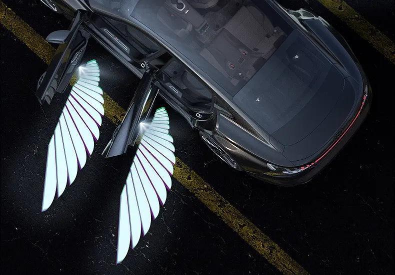 車ドアライト|車用品・カー用品・ドアウィング・汎用・カーアクセサリー・穴あけない・電池必要・光る・2点セット/4点セット