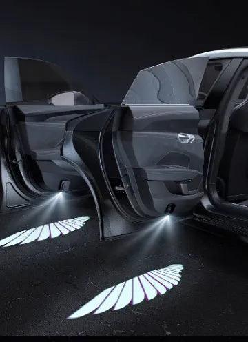 車ドアライト|車用品・カー用品・ドアウィング・汎用・カーアクセサリー・穴あけない・電池必要・光る・2点セット/4点セット