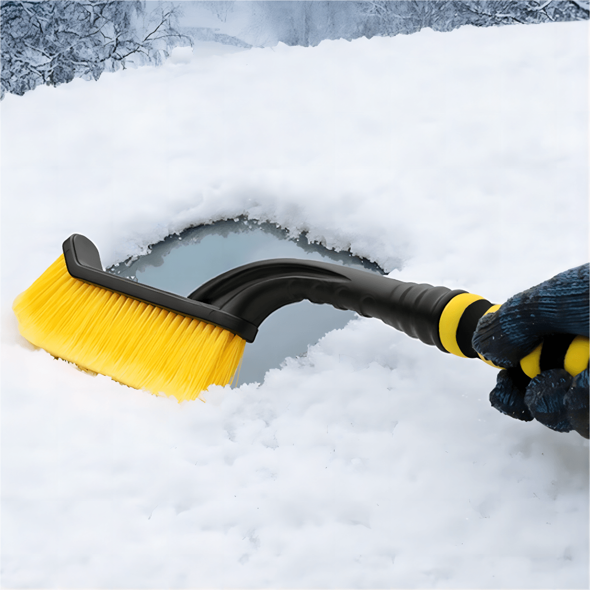 Car snow brush | Snow removal brush, shovel, scraper, cleaning tool, total length 67cm