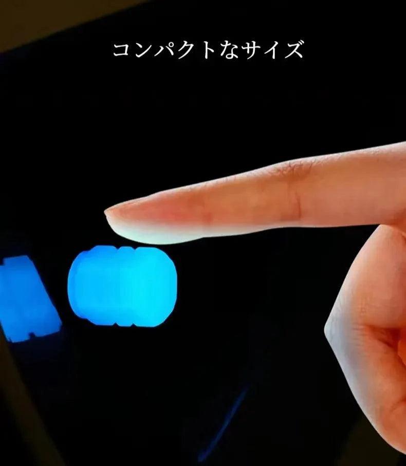 【4個セット】夜光のタイヤバルブキャップ|車用品・バイク用品・ドレスアップパーツ・エアバルブキャップ・発光・蓄光・ABS素材・軽い・ホイール用