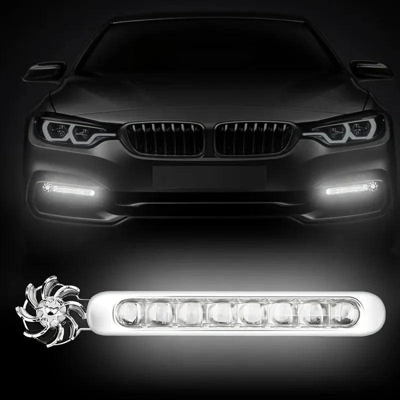 Car Light Accessories | 1pac Wind-powered LED Fan Light, Set of 2, Car, Decorative, Light, Accessories, Cool