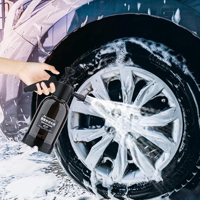 Foam Car Wash Spray | 2L Semi-Clear Water Bottle with Measuring Tape | Car Cleaning Supplies for Boat/Truck/Car Wash
