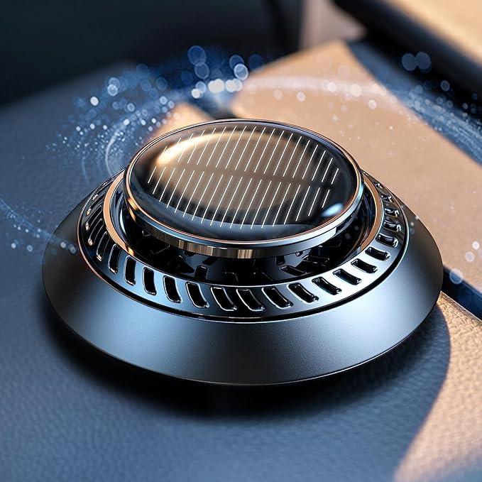 CAFELE Car Air Freshener, Luxury Car Goods, 2024 New Model, Aluminum Alloy, Solar Rotating, Quiet, Natural Fragrance from France