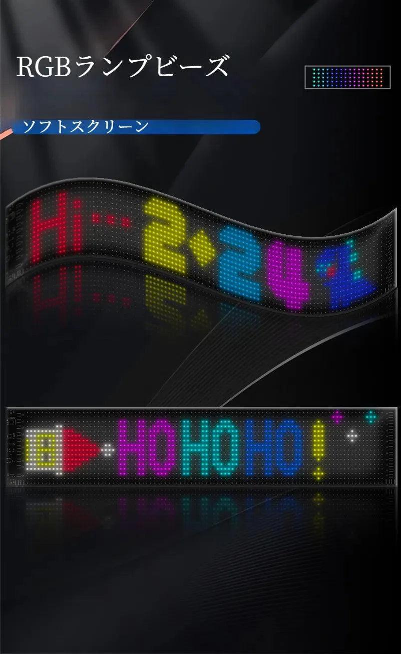 LED flexible display | For cars, Bluetooth compatible, advertising, smart, car sticker, IP65 waterproof, soft display