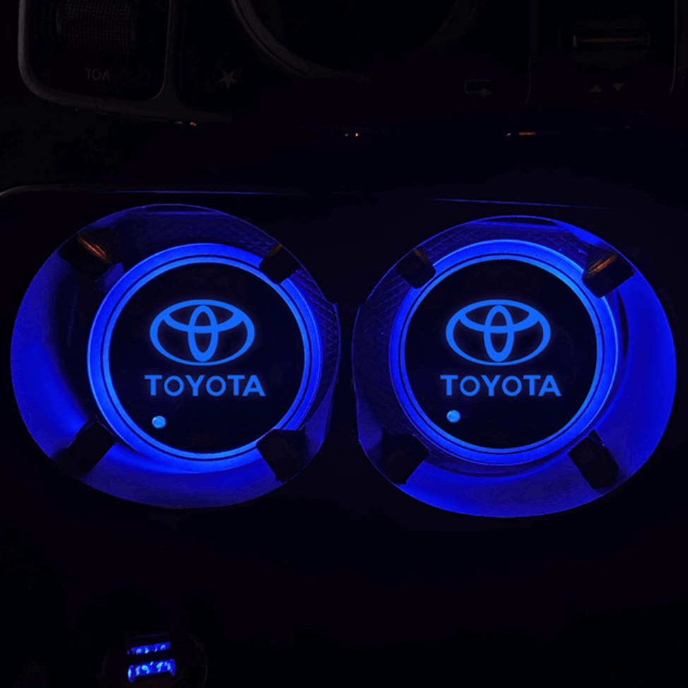 LEDコースター|カラフル・カー用品・車載・USB充電・防滑・雰囲気ライト・おしゃれ