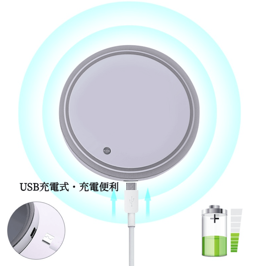 LEDコースター|カラフル・カー用品・車載・USB充電・防滑・雰囲気ライト・おしゃれ
