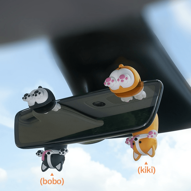 Car air fresheners | Cute, cartoon, perfume, ornaments, creative, luxury, rearview mirror, swaying dog, aroma, car interior