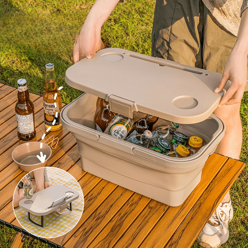Picnic box | Foldable, portable, large capacity, for car use, outdoor use, multi-functional, for travel, camping, picnics