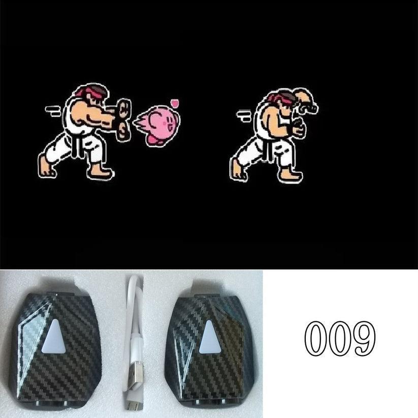 Car Welcome Light Cute Character Dynamic Projection Lamp Car Supplies 2 Pieces