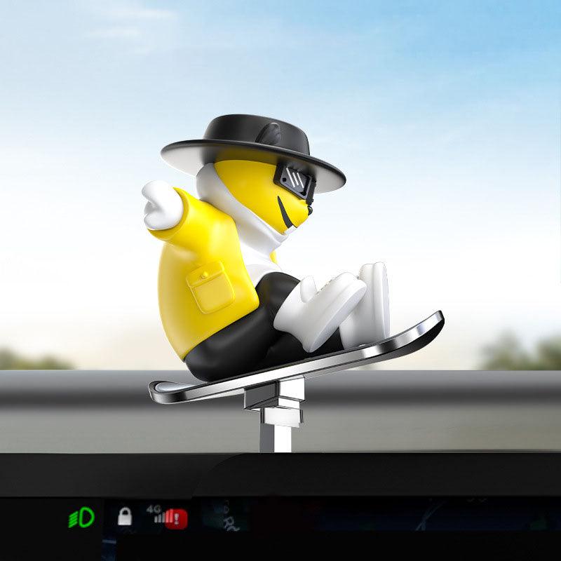 New car decorations, car accessories, cool dogs, car skateboard swing screen, central control screen decoration, car interior decoration, swing animation