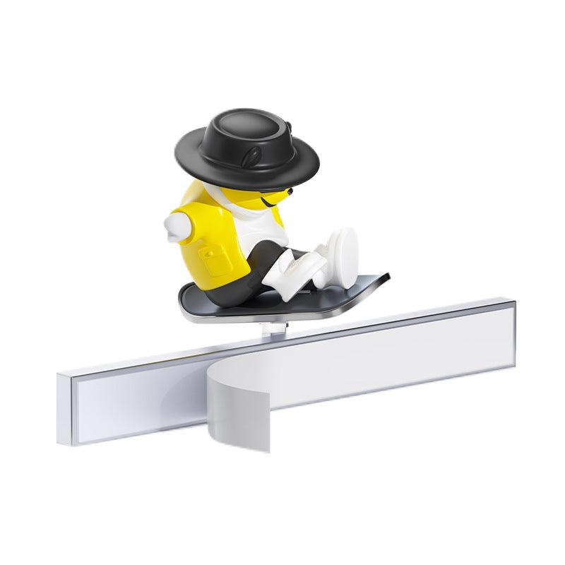 New car decorations, car accessories, cool dogs, car skateboard swing screen, central control screen decoration, car interior decoration, swing animation