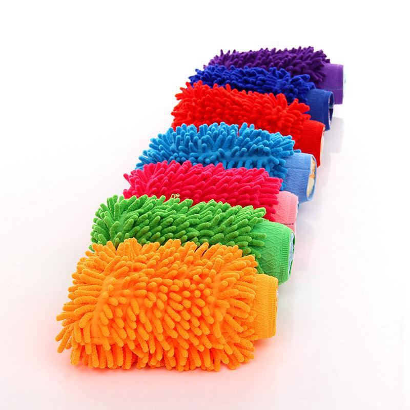 Car Wash Gloves Professional Microfiber Chenille Glove Type Car Wash Brush Car Wash Gloves Car Wash Mop Glove Type Car Wash Scratch Prevention