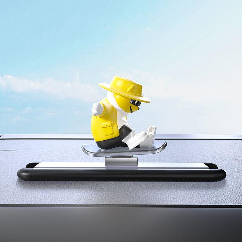New car decorations, car accessories, cool dogs, car skateboard swing screen, central control screen decoration, car interior decoration, swing animation