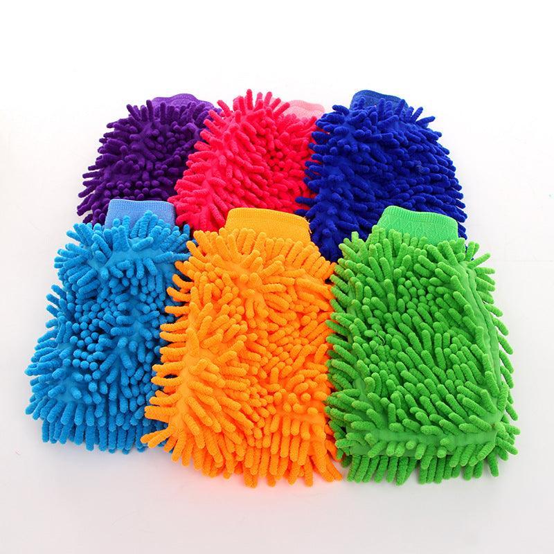 Car Wash Gloves Professional Microfiber Chenille Glove Type Car Wash Brush Car Wash Gloves Car Wash Mop Glove Type Car Wash Scratch Prevention