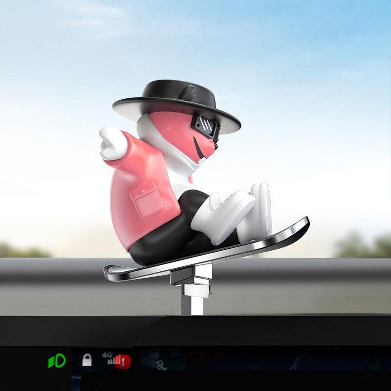 New car decorations, car accessories, cool dogs, car skateboard swing screen, central control screen decoration, car interior decoration, swing animation
